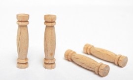Holzsäulen, Miniatur zum Beispiel für Modellbahn H0